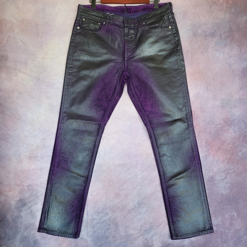 Ralph Lauren Waxed Purple Jeans Size 36x29